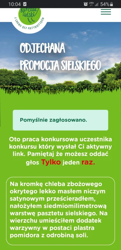 C.....h - @obama22 Oświadczam że zagłosowałem na kanapkę z pasztetem i biorę udział w...