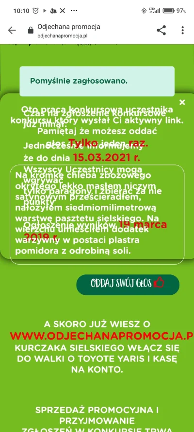 humbakiplywajakluczem - @obama22 Oświadczam że zagłosowałem na kanapkę z pasztetem i ...