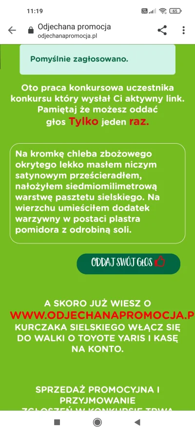 worldwide - @obama22: 
Oświadczam że zagłosowałem na kanapkę z pasztetem i biorę udz...