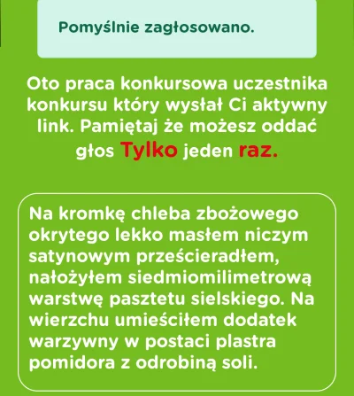 Avil - > Oświadczam że zagłosowałem na kanapkę z pasztetem i biorę udział w losowaniu