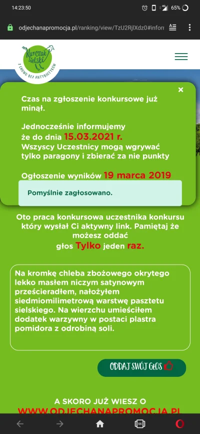 Anderzone - @obama22: Oświadczam że zagłosowałem na kanapkę z pasztetem i biorę udzia...