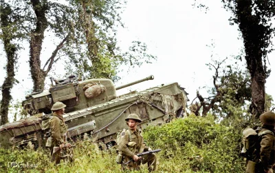 wojna - Brytyjski czołg Mk IV Churchill 7. Królewski Pułk Pancerny, 31. Brygada Pance...