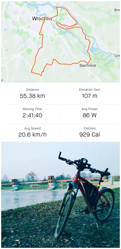 donmateok - Pierwsze i ostatnie kilometry w tym tygodniu na rowerze.

#wroclaw #row...
