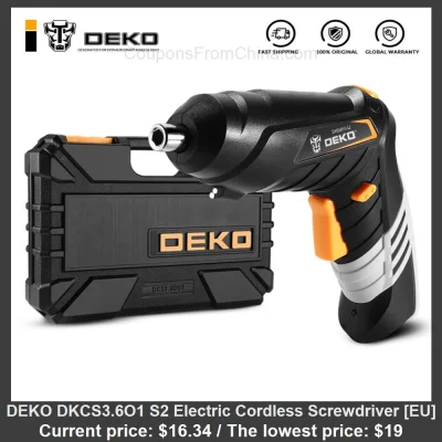 n_____S - DEKO DKCS3.6O1 S2 Electric Cordless Screwdriver [EU] dostępny jest za $16.3...