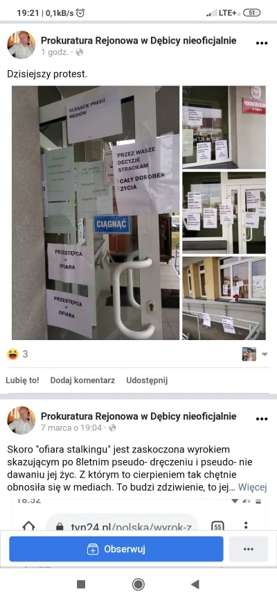 tentakijeden - Małgorzata K. okleiła budynek Prokuratury w Dębicy i chwali się tym na...