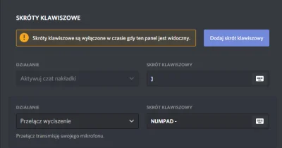 Dajzel - #discord 
Dlaczego ta aplikacja nie potrafi zapisac skrotow klawiszowych. Z...