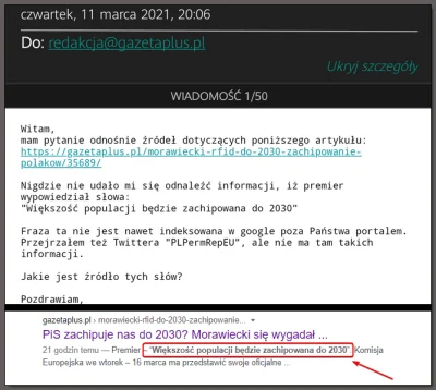 Kone1963 - Nie otrzymałem maila z odpowiedzią, a artykuł został przeredagowany bez wy...