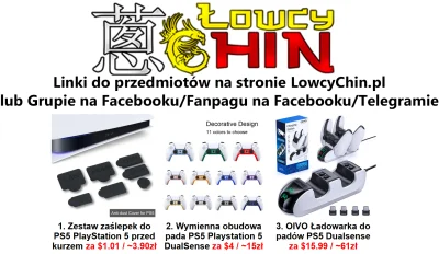 LowcyChin - Kilka akcesoriów do #ps5 z #aliexpress

1. Zestaw zaślepek do PS5 PlayS...