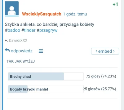 WscieklySasquatch - W sumie to bardzo zdziwił mnie wynik ankiety. Moim zdaniem oczywi...