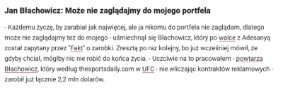 B.....e - Jan Błachowicz o Fame MMA: "znam wielu zawodników, którzy całe życie tyrają...