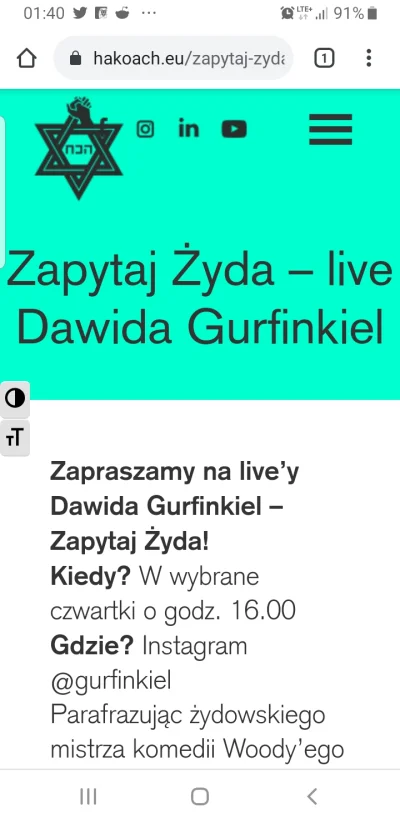 okurcze - Dziwny gość. W ramach swojej aktywności prowadzi cykl "Zapytaj Żyda" ale kr...