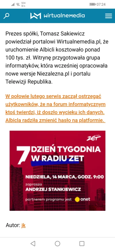 Stivo75 - Już wiem co poszło nie tak z security Albicla. Przygotowali serwis informat...