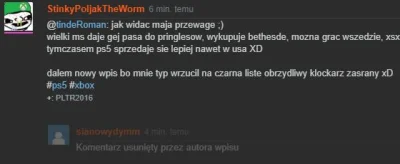 tindeRoman - Typowy fanboy #ps5, #ps4, #sony jest typowy: ( ͡° ͜ʖ ͡°)

- obrażanie ...