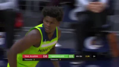 LebronAntetokounmpo - Edwards jest tak dobrym dunkerem, że Melo sprzedał lepę swojemu...