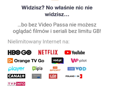 zpue - @niehta: Do netflixa kupuje się Orange flex. Wykupujesz pakiet powiedzmy za 25...