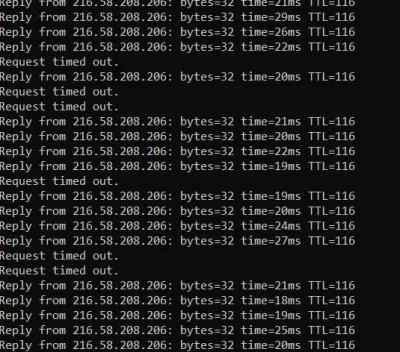 loculi - Ja generalnie nie mam problemu z pingami bo te są ok, tylko te timeouty....