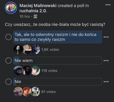 nobrainer - Twój rasizm jest lepszy niż mój 

#bekaztwitterowychjulek #bekazlewactw...