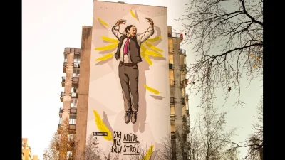 ponuraszafa - Kawałek od Grzegorzewskiej (dawna Alternatywy 4) jest wielki mural ciec...