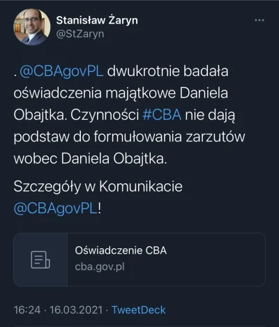 kezioezio - Obajtek 7h temu poinformował, że złożył wniosek do CBA o zbadanie jego ma...