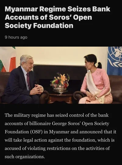 bastek66 - Reżim rządący Mjanmą/Birmą przejął konta bankowe fundacji Sorosa
https://...