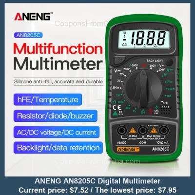 n_____S - ANENG AN8205C Digital Multimeter dostępny jest za $7.52 (najniższa: $7.95)
...