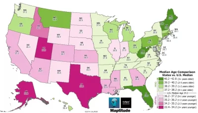 qris - Warto dodać, że wedle Wikipedii średni wiek w tych stanach to:

* Floryda 42...