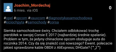 H4RRI3R - @Joachim_Mordechaj kupujesz kabel obd z Ali do Corsy i masz jeszcze czelnoś...