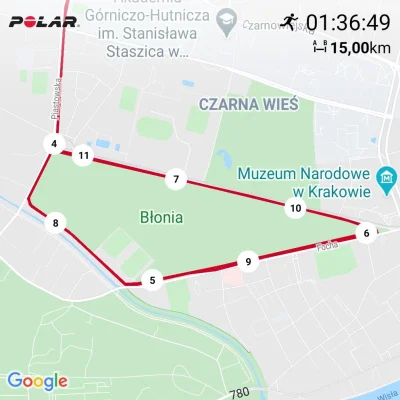 Mishy - Do błon mam idealnie 4 km, na błoniach robię dwa kółka czyli 7km, wracam i wy...