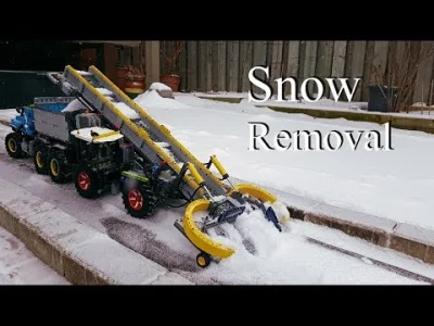 starnak - Snow Removal Tractor -Lego Claas Xerion 5000 and 6x6 Tow Truck