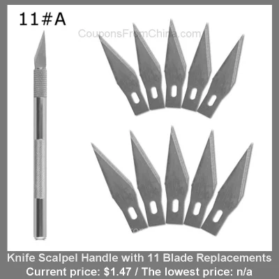 n____S - Knife Scalpel Handle with 11 Blade Replacements dostępny jest za $1.47

Li...