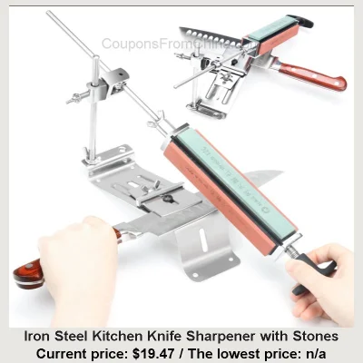 n____S - Iron Steel Kitchen Knife Sharpener with Stones dostępny jest za $19.47

Li...