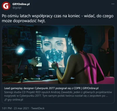 Zdziszko - Już wiadomo czym teraz zajmuje się cinek ( ͡° ͜ʖ ͡°)
#cyberpunk2077 #hehe...