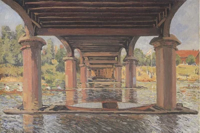 Borealny - Under the Bridge at Hampton Court (1874)