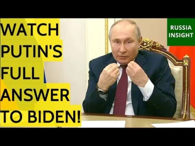 RimenX - Putin odpowiada Bidenowi, oczywiście na CNN jego wypowiedź została pocięta
...