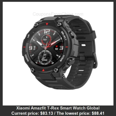 n____S - Xiaomi Amazfit T-Rex Smart Watch Global dostępny jest za $83.13 (najniższa: ...