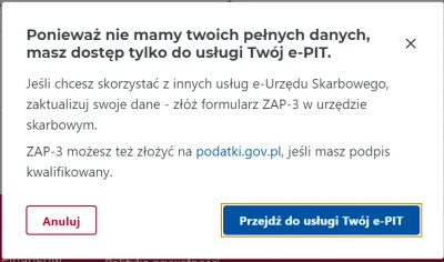 Krall - Komuś jeszcze nie działa E-PIT?
Po zalogowaniu profilem zaufanym mam okienko...