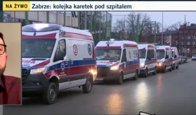 mrbarry - Grubo, 13 karetek z pacjentami czeka pod szpitalem w Zabrzu 24.03.2021

W...