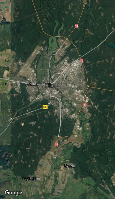 UchodzcazPolski_C - W końcu Google zaktualizował zdjęcie satelitarne Piły (dotychczas...