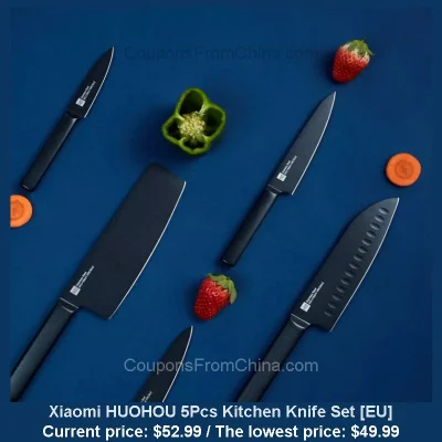 n____S - Xiaomi HUOHOU 5Pcs Kitchen Knife Set [EU] dostępny jest za $52.99 (najniższa...