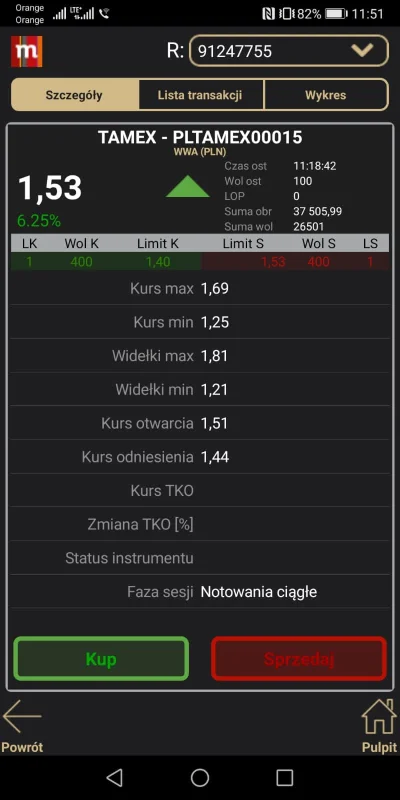 franek022 - #gielda #newconnect #gpw #deweloperka #tamex wczoraj spora korekta, dziś ...