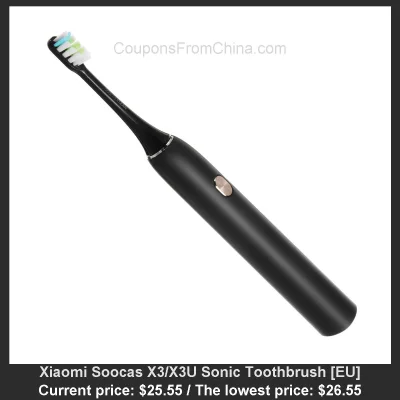 n____S - Xiaomi Soocas X3/X3U Sonic Toothbrush [EU] dostępny jest za $25.55 (najniższ...