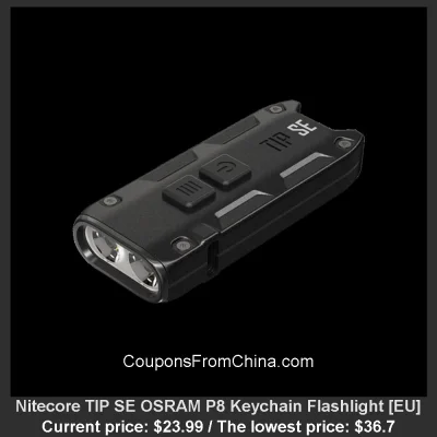 n____S - Nitecore TIP SE OSRAM P8 Keychain Flashlight [EU] dostępny jest za $23.99 (n...