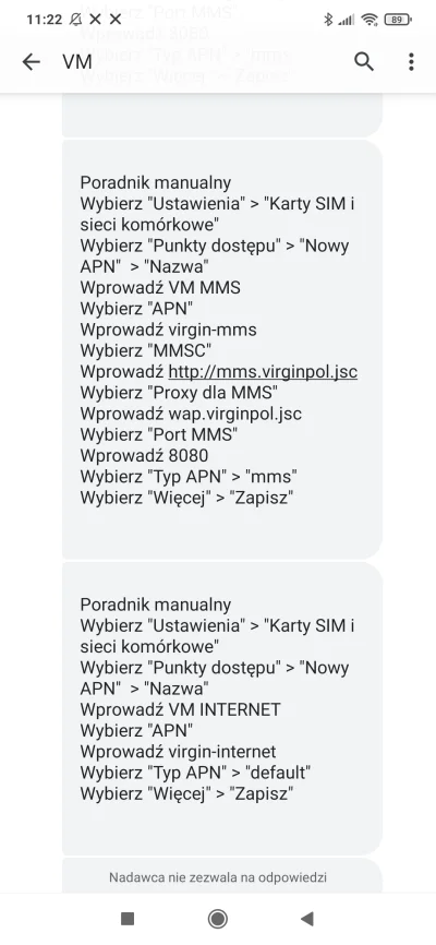 WojownikZbombasu - @POSTER: Łap do mmsów i do neta. Jak masz ustawienia automatycznie...