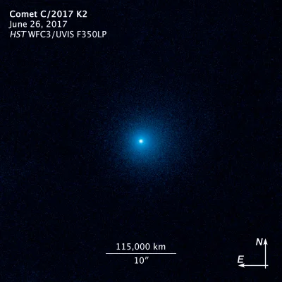 ntdc - C/2017 K2 (PanSTARRS) to duża kometa, która nadlatuje do nas z najdalszych zak...