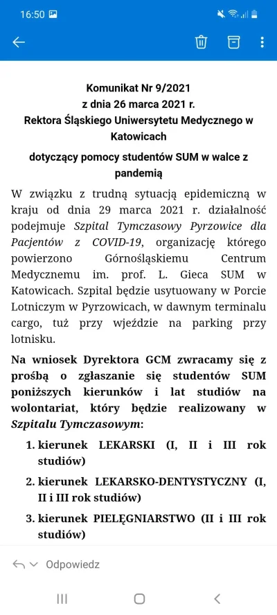 SolarisYob - Śląski Uniwersytet Medyczny uznał studentów za wykwalifikowaną kadrę med...