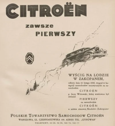 francuskie - Tak Citroen reklamował się w 1930 roku w polskiej prasie. 
Historia Cit...