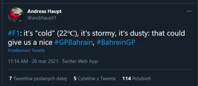 JarekOwicz - Zapowiada się, że będzie zimno i brudno na torze w Bahrajnie. Nie wygląd...
