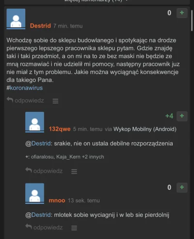 k.....m - @Destrid można zesrać się na wykopie, ale to już uczyniłeś ( ͡° ͜ʖ ͡°) #kor...