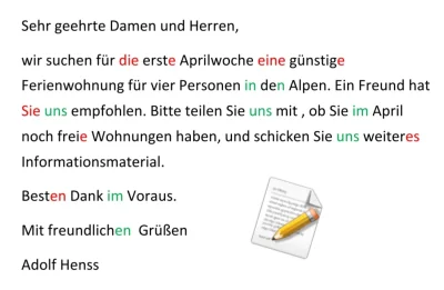 Beti-niemiecki - Dla chętnych na dziś, E-mail z zapytaniem. Dla ułatwienia kolory: Ak...