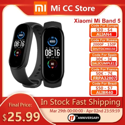 duxrm - Xiaomi Mi Band 5 Fitness Tracker
Cena: 25,99 $
Link ---> Na moim FB. Adres ...